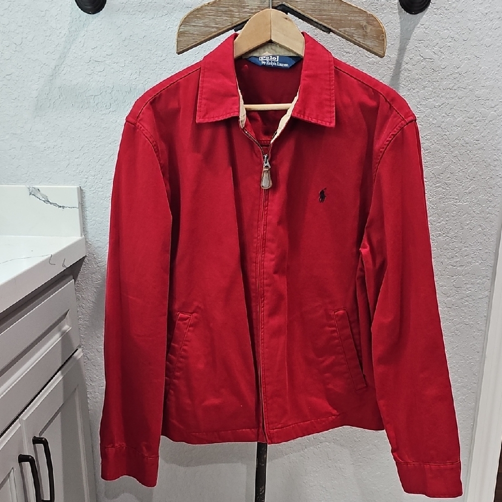 Polo by Ralph Lauren Men's Vibrant Red Jacket Vintage 90's
